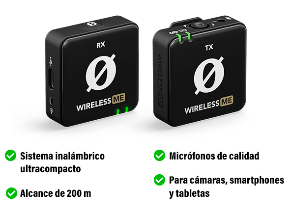 Rode Wireless ME Sistema de micrófono inalámbrico compacto Rode Wireless ME Sistema de micrófono inalámbrico compacto